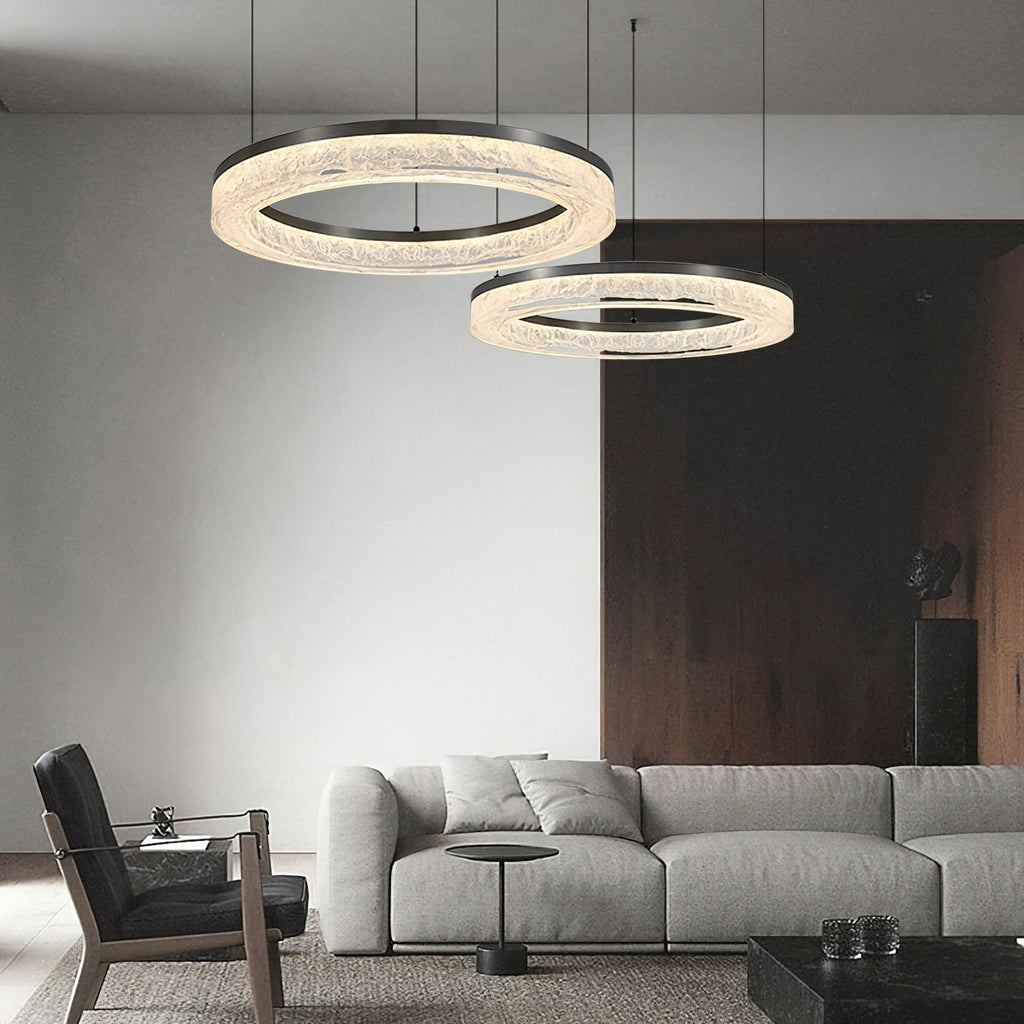 Idyll Chandelier Rond LED Métal Résine Minimaliste Moderne - Neutralighting