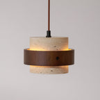 Cumirora Suspension Cylindre Superposé en Travertin - Neutralighting