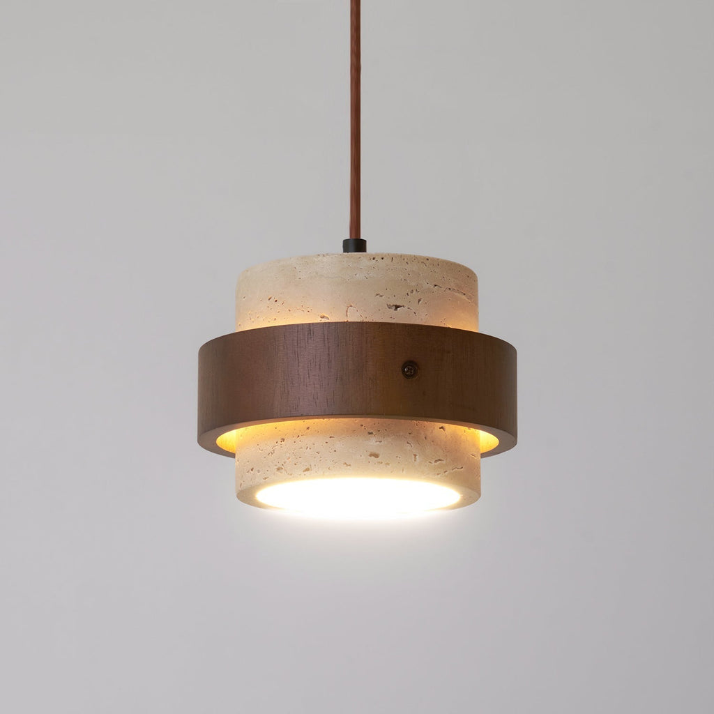 Cumirora Suspension Cylindre Superposé en Travertin - Neutralighting