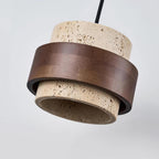 Avone Suspension à brancher en travertin et noyer - Neutralighting