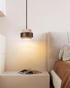 Avone Suspension à brancher en travertin et noyer - Neutralighting