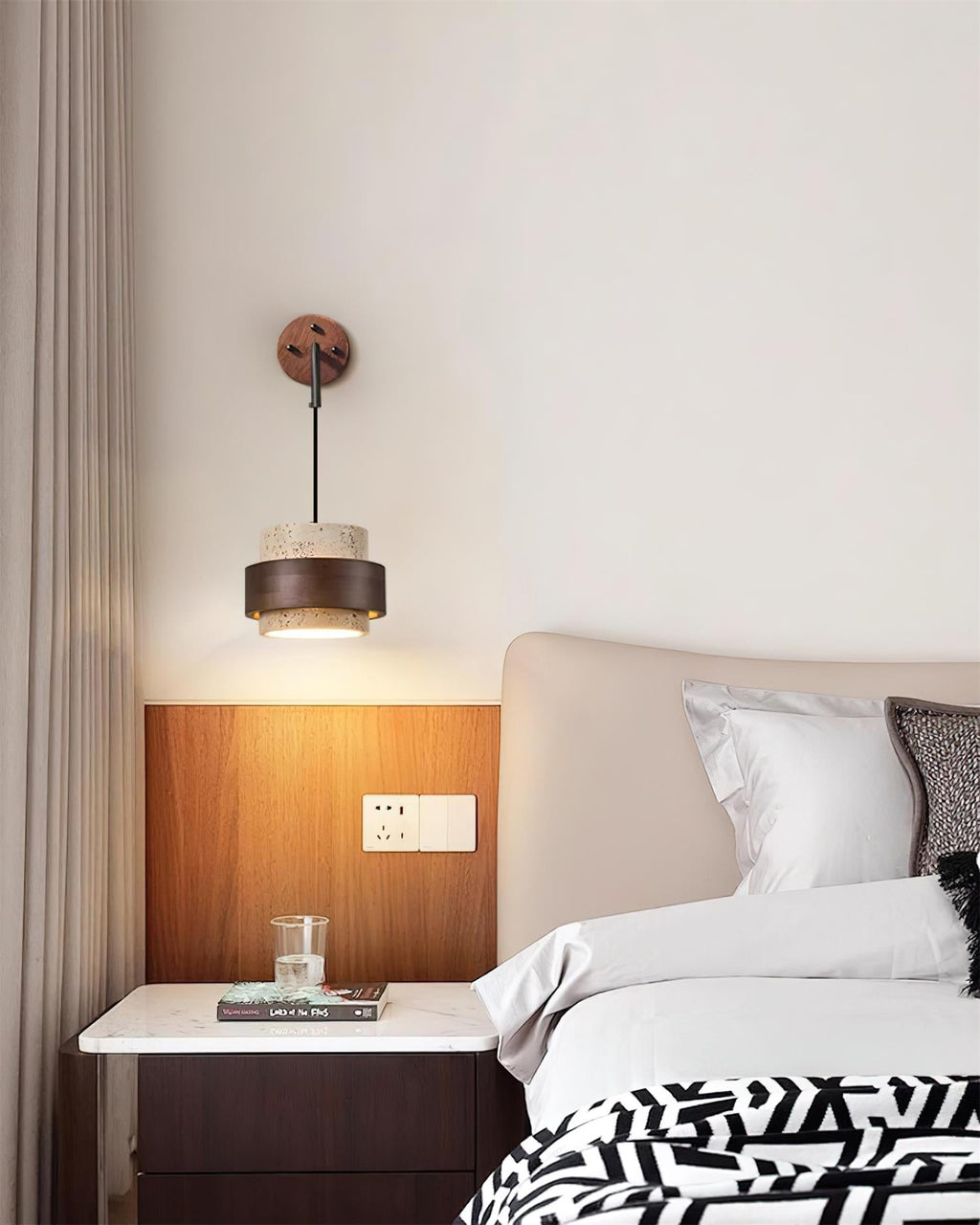 Flare Applique Murale Moderne Minimaliste en Noyer - Neutralighting
