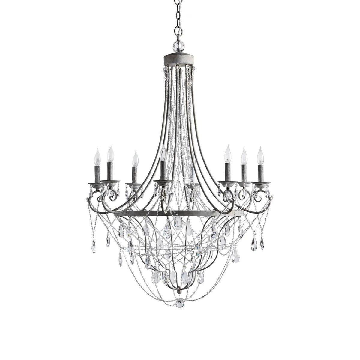 Luster Chandelier Métal Cristal Industriel Traditionnel Vintage - Neutralighting