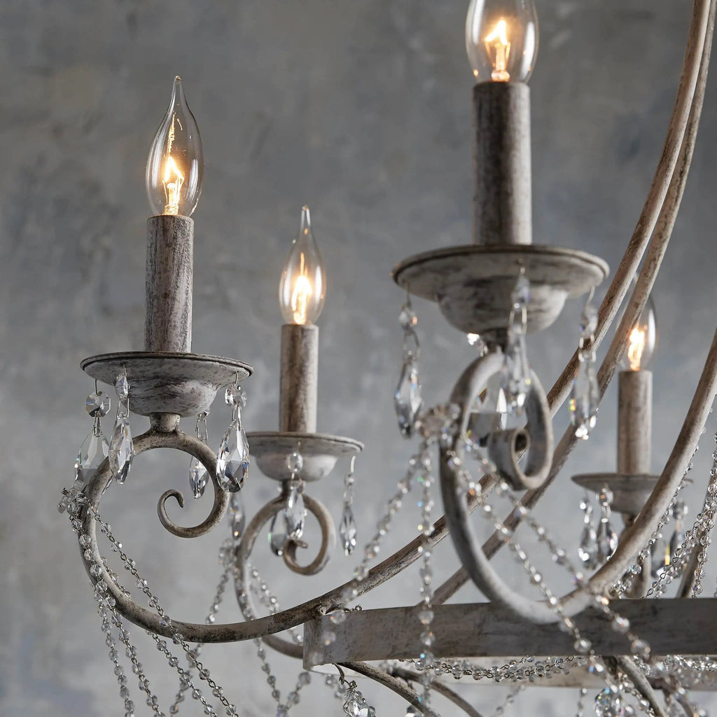 Luster Chandelier Métal Cristal Industriel Traditionnel Vintage - Neutralighting