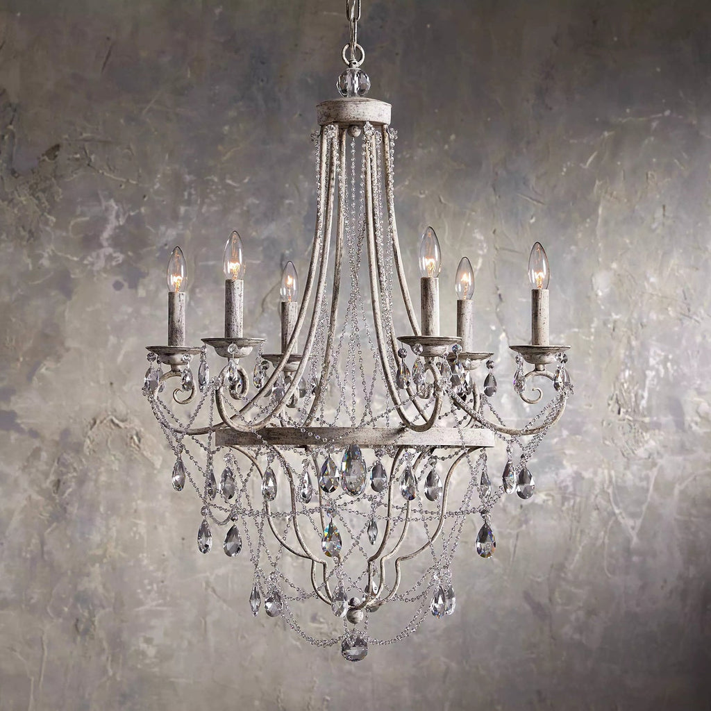 Luster Chandelier Métal Cristal Industriel Traditionnel Vintage - Neutralighting