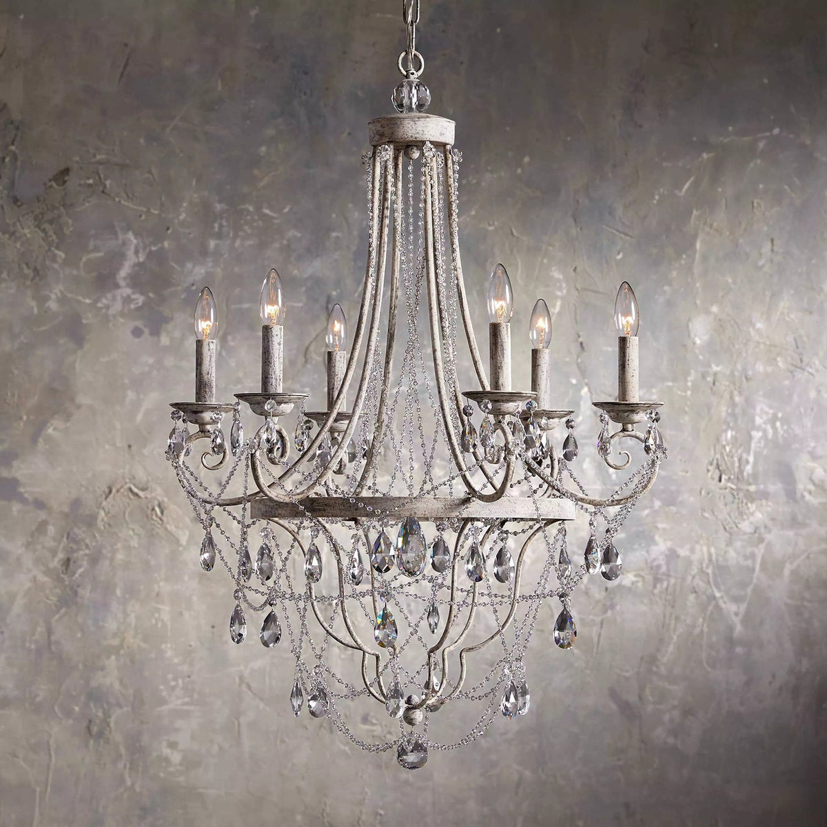 Luster Chandelier Métal Cristal Industriel Traditionnel Vintage - Neutralighting