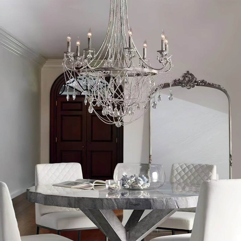 Luster Chandelier Métal Cristal Industriel Traditionnel Vintage - Neutralighting