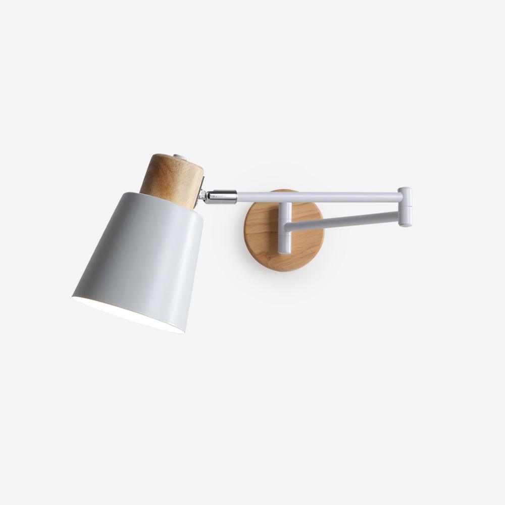 Applique Murale Réglable Cône Ombre Bois Base Moderne - Neutralighting