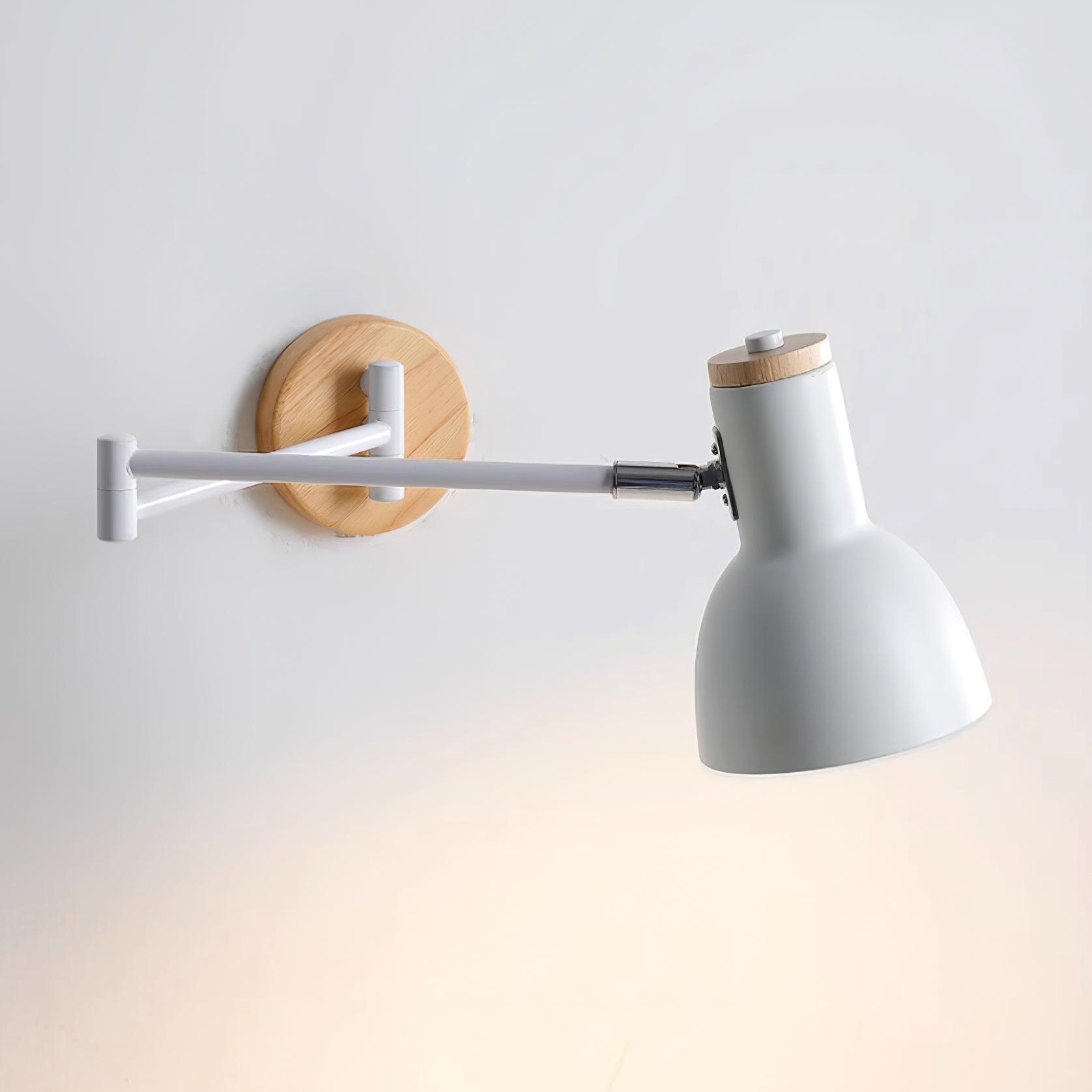 Applique Murale Réglable Cône Ombre Bois Base Moderne - Neutralighting