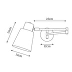 Applique Murale Réglable Cône Ombre Bois Base Moderne - Neutralighting