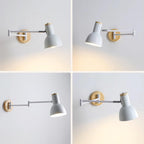 Applique Murale Réglable Cône Ombre Bois Base Moderne - Neutralighting