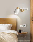 Applique Murale Réglable Cône Ombre Bois Base Moderne - Neutralighting