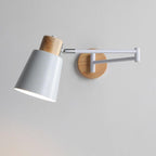 Applique Murale Réglable Cône Ombre Bois Base Moderne - Neutralighting