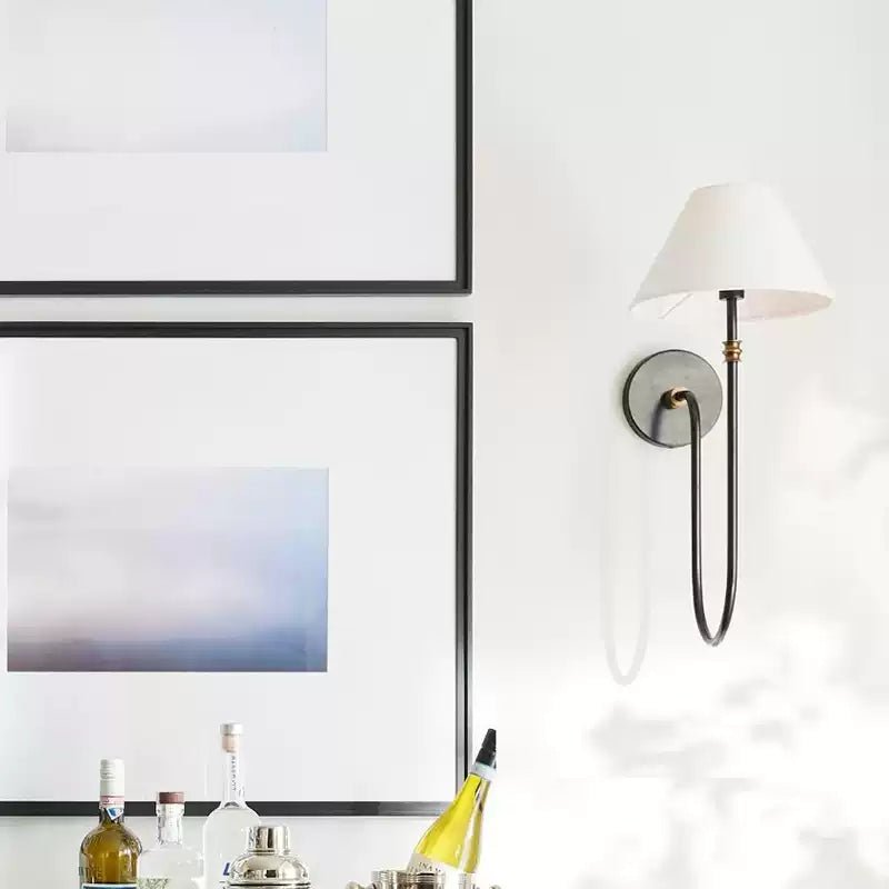 Silvery Applique Murale Vintage Industrielle Tissu - Neutralighting