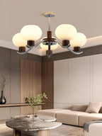 Lustra Chandelier Élégant en Chrome et Noyer - Neutralighting