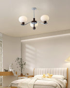 Lustra Chandelier Élégant en Chrome et Noyer - Neutralighting