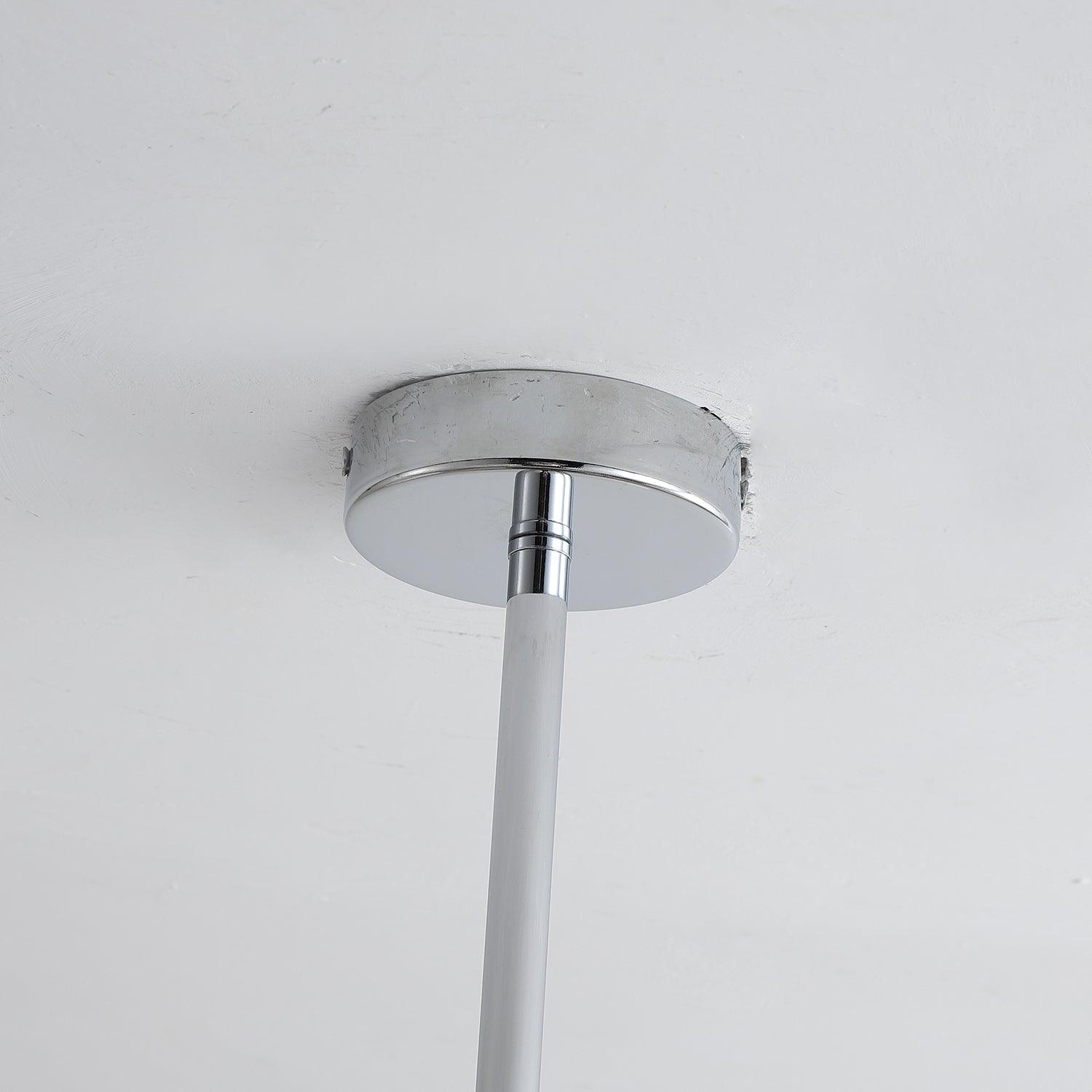 Lustra Chandelier Élégant en Chrome et Noyer - Neutralighting