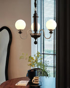 Nyvinia Chandelier en Laiton Vintage et Verre - Neutralighting