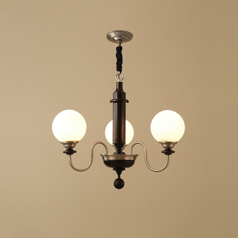 Nyvinia Chandelier en Laiton Vintage et Verre - Neutralighting