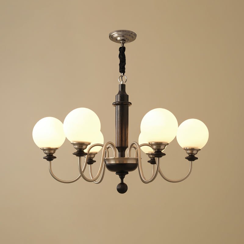 Nyvinia Chandelier en Laiton Vintage et Verre - Neutralighting