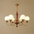 Nyvinia Chandelier en Laiton Vintage et Verre - Neutralighting