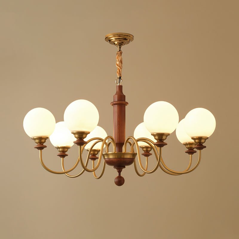 Nyvinia Chandelier en Laiton Vintage et Verre - Neutralighting