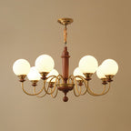 Nyvinia Chandelier en Laiton Vintage et Verre - Neutralighting