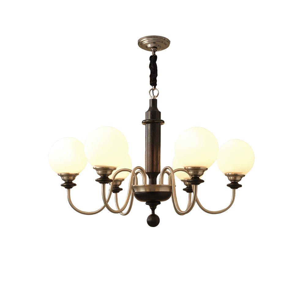 Nyvinia Chandelier en Laiton Vintage et Verre - Neutralighting