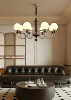Nyvinia Chandelier en Laiton Vintage et Verre - Neutralighting