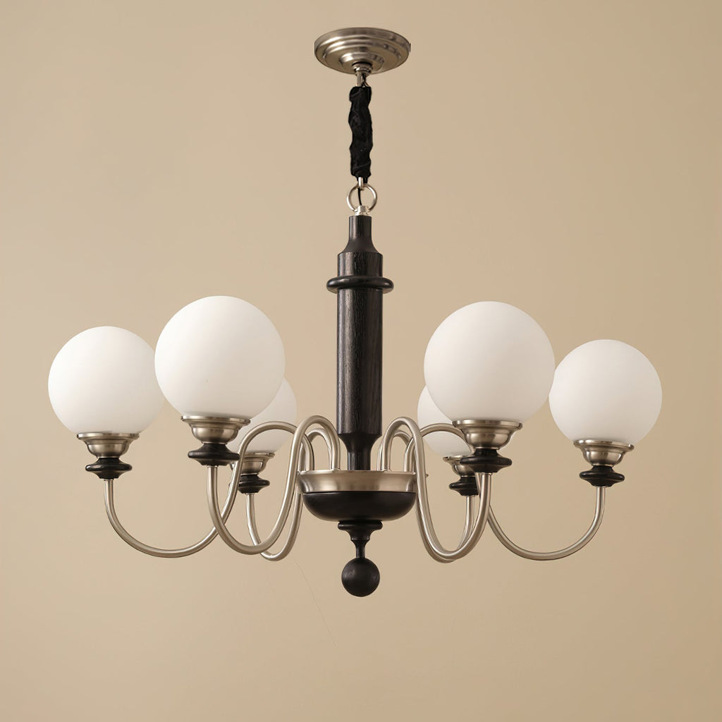 Nyvinia Chandelier en Laiton Vintage et Verre - Neutralighting