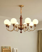 Nyvinia Chandelier en Laiton Vintage et Verre - Neutralighting