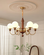 Nyvinia Chandelier en Laiton Vintage et Verre - Neutralighting
