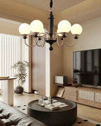 Nyvinia Chandelier en Laiton Vintage et Verre - Neutralighting