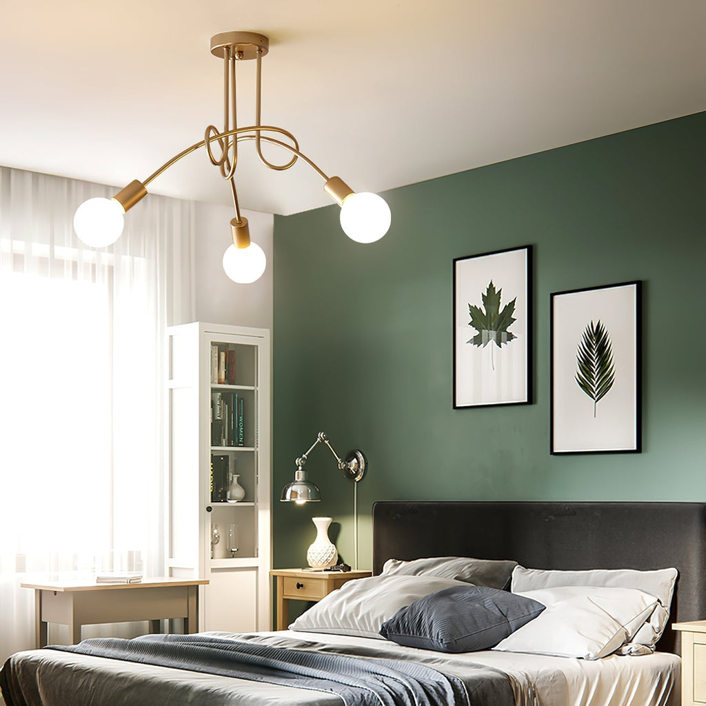 Oasis Lampe De Plafond Sputnik Métal Verre Art Unique - Neutralighting