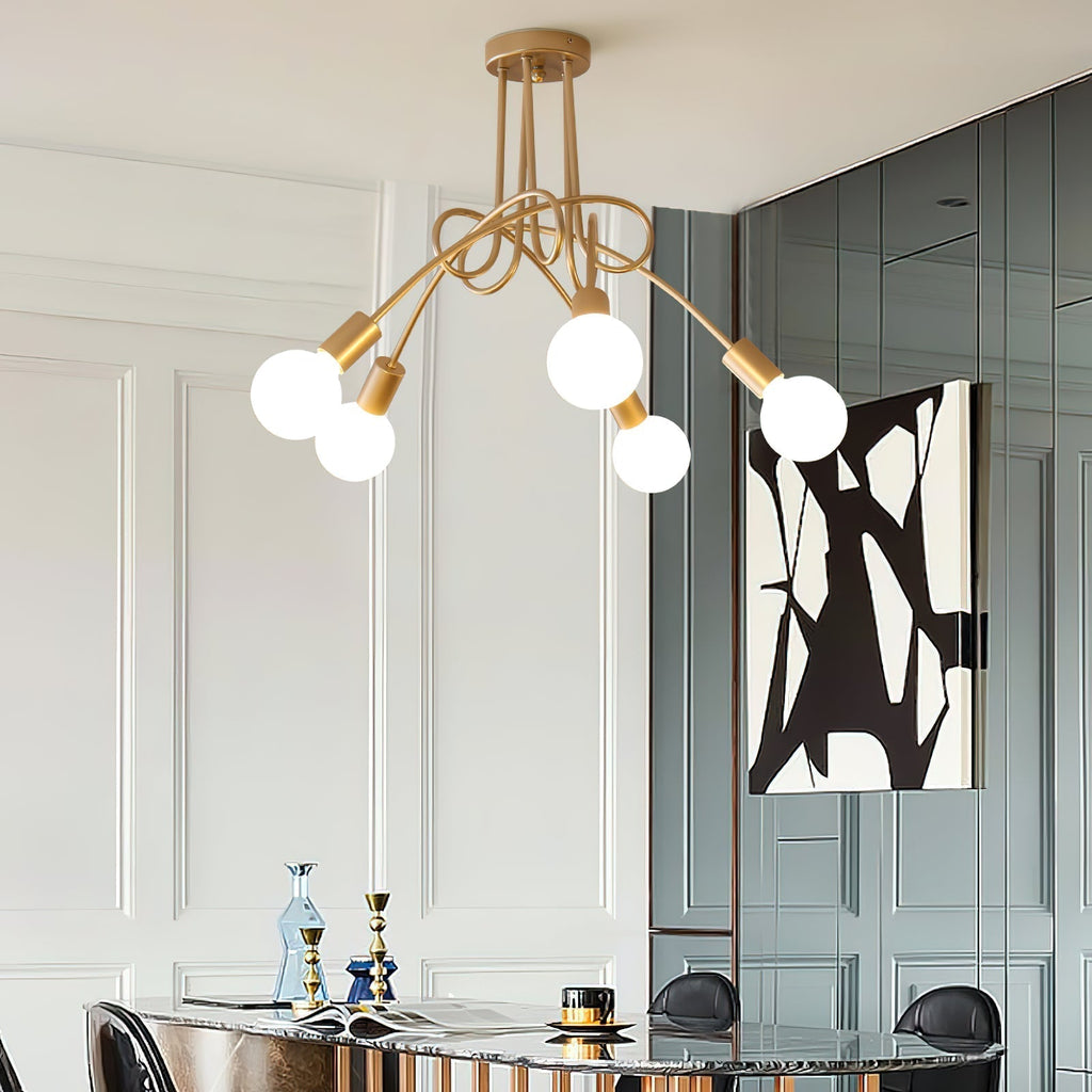 Oasis Lampe De Plafond Sputnik Métal Verre Art Unique - Neutralighting
