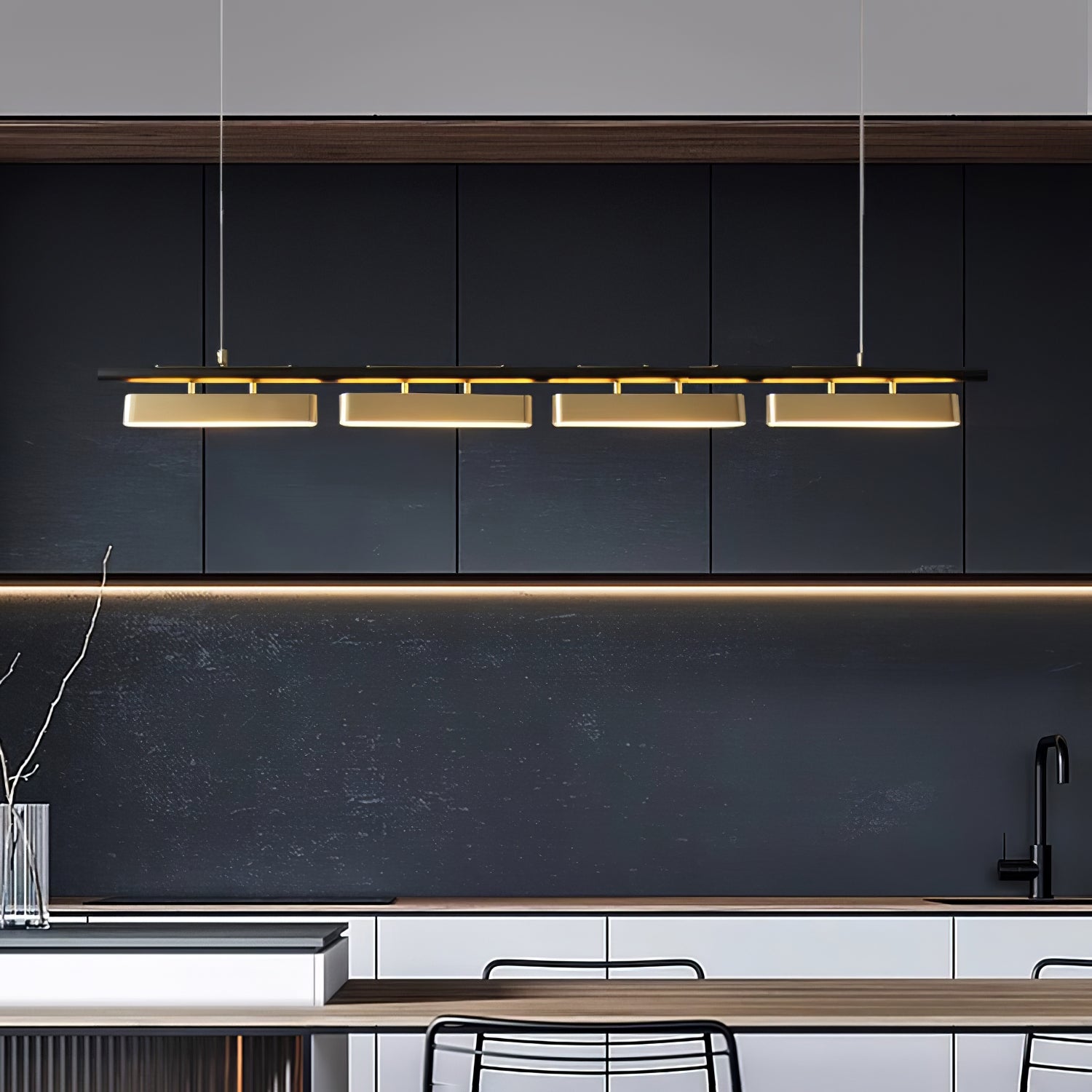 Elarain Suspension minimaliste en laiton - Neutralighting
