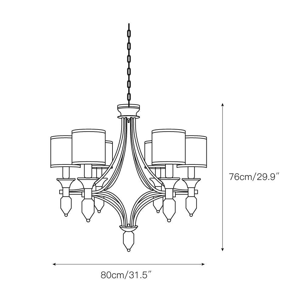 Rift Chandelier Métal Verre Luxe Vintage - Neutralighting