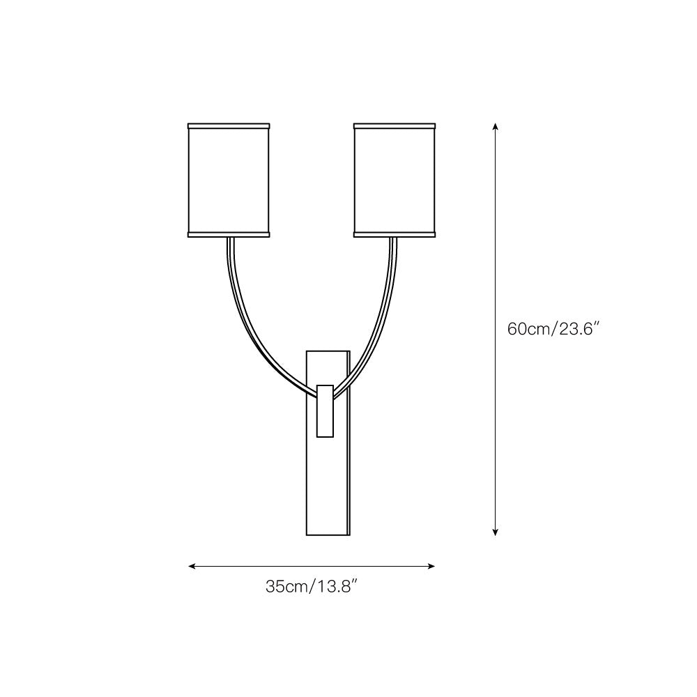 Slate Lampe Murale En Métal Et Tissu Minimaliste Moderne - Neutralighting