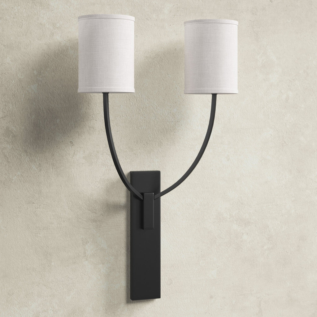 Slate Lampe Murale En Métal Et Tissu Minimaliste Moderne - Neutralighting