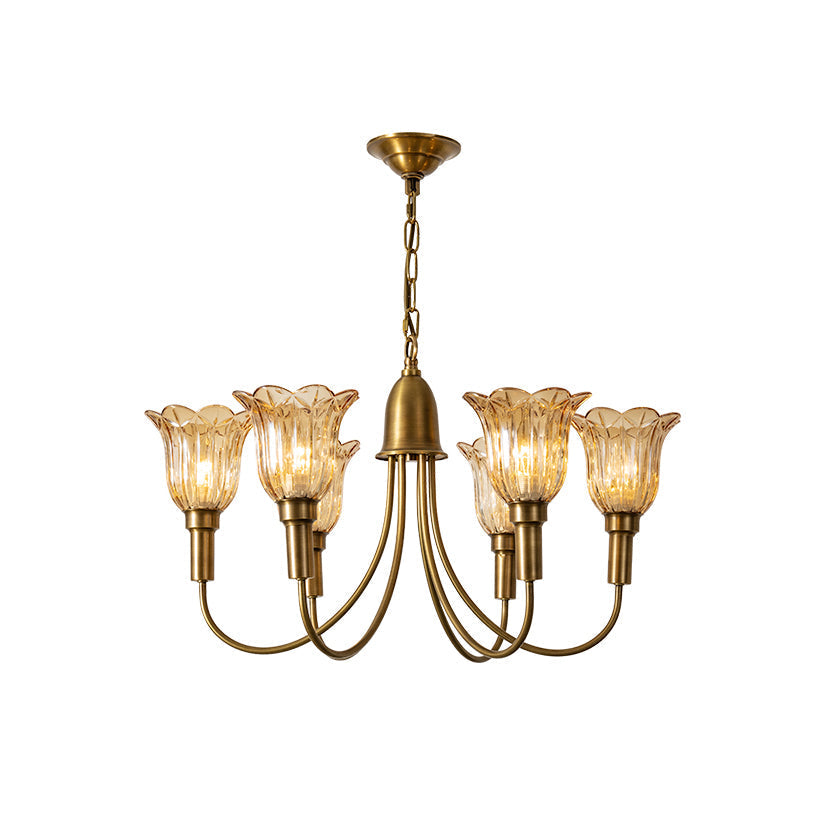 Tempo Chandelier Métal Laiton Art Déco Vintage - Neutralighting