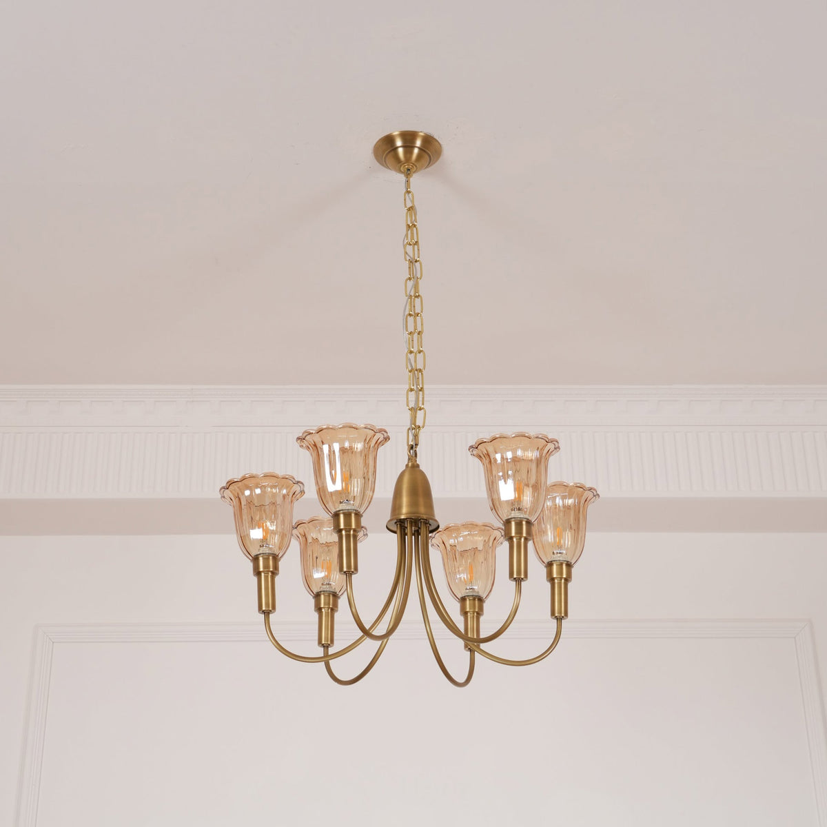 Tempo Chandelier Métal Laiton Art Déco Vintage - Neutralighting