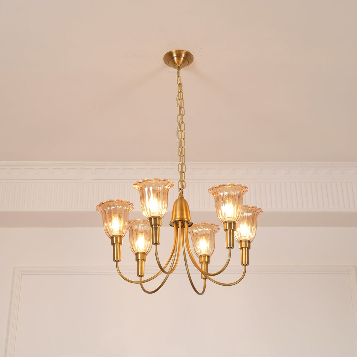 Tempo Chandelier Métal Laiton Art Déco Vintage - Neutralighting