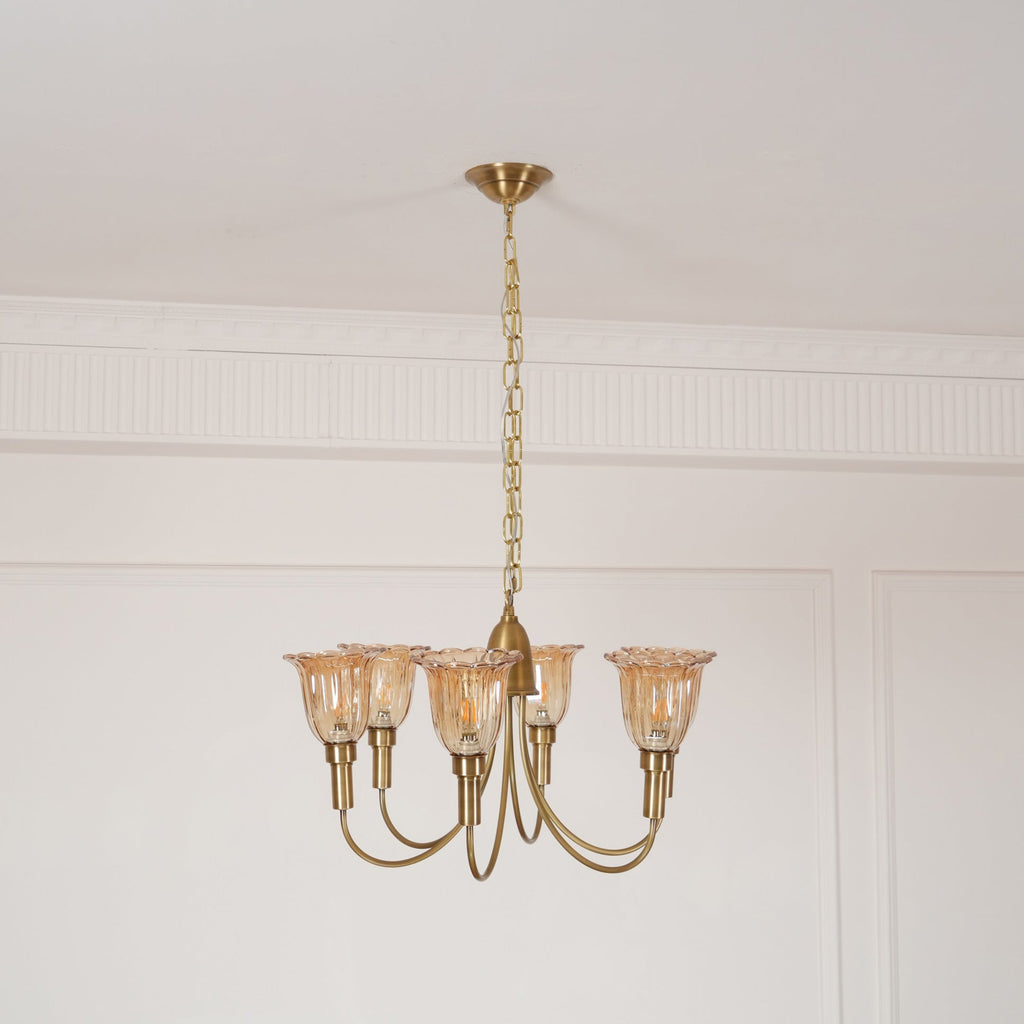 Tempo Chandelier Métal Laiton Art Déco Vintage - Neutralighting
