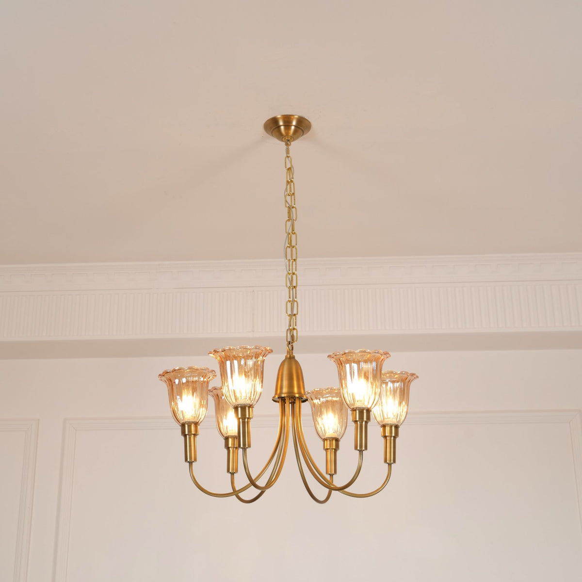 Tempo Chandelier Métal Laiton Art Déco Vintage - Neutralighting