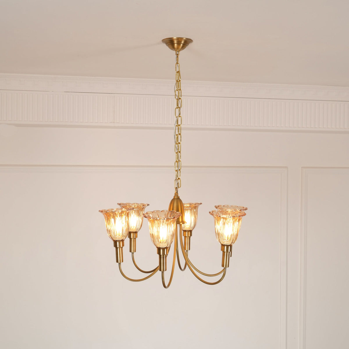 Tempo Chandelier Métal Laiton Art Déco Vintage - Neutralighting