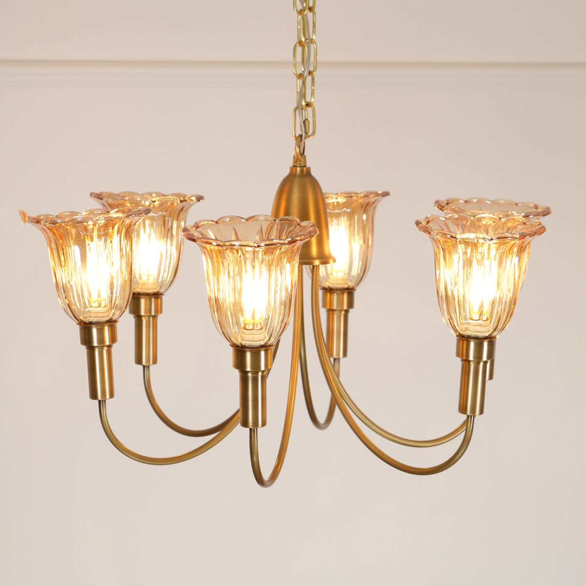Tempo Chandelier Métal Laiton Art Déco Vintage - Neutralighting