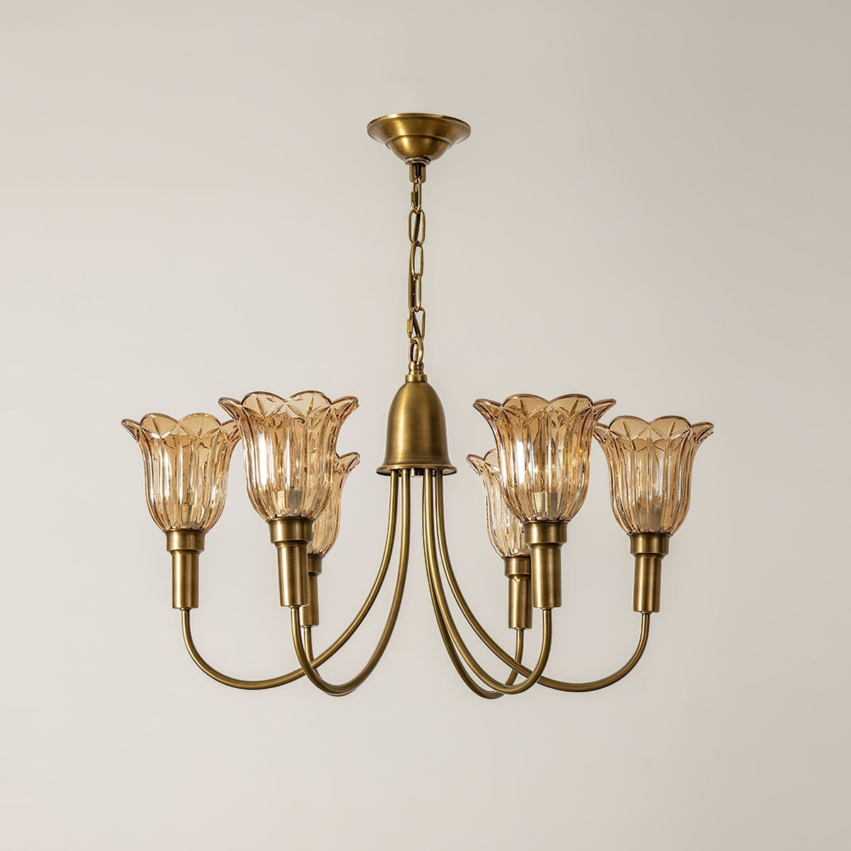 Tempo Chandelier Métal Laiton Art Déco Vintage - Neutralighting