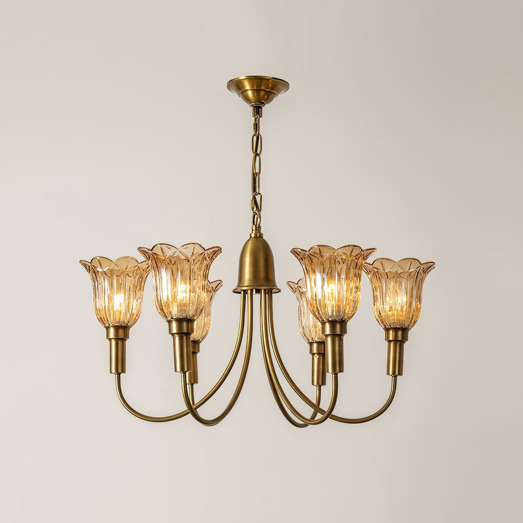 Tempo Chandelier Métal Laiton Art Déco Vintage - Neutralighting