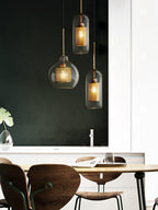 Lustra Lustre Suspendu En Verre Maillage Doré Pour Salle À Manger - Neutralighting