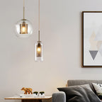 Lustra Lustre Suspendu En Verre Maillage Doré Pour Salle À Manger - Neutralighting
